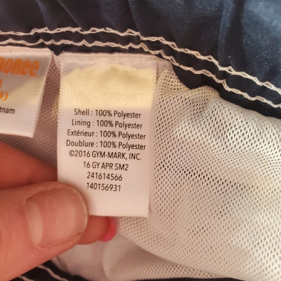 Gymboree Boys Red White & Blue Stars & Stripes Patriotic Flag Print Swim Trunks - Picture 4 of 12